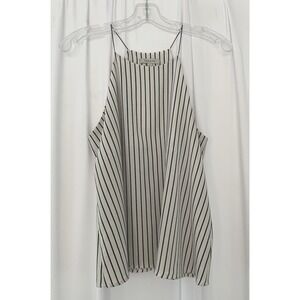 Papaya Black White Black Striped Relaxed Tank Top Blouse Size‎ Small
